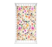 Morbuy Crib Sheets, 3D Floral Print Cot Bed Sheets, Soft Breathable Microfiber Moses Basket Sheets, Cot Sheets for Boy and Girl, Durable Easy Care Crib Sheets (Retro,95x65cm)