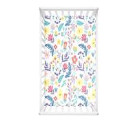 Morbuy Crib Sheets, 3D Floral Print Cot Bed Sheets, Soft Breathable Microfiber Moses Basket Sheets, Cot Sheets for Boy and Girl, Durable Easy Care Crib Sheets (Colorful,95x65cm)