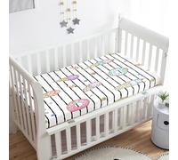 Morbuy Crib Sheets, 3D Ice Cream Print Cot Bed Sheets, Soft Breathable Microfiber Moses Basket Sheets, Cot Sheets for Boy and Girl, Durable Easy Care Crib Sheets (Stripe,90x55cm)
