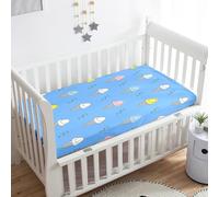 Morbuy Crib Sheets, 3D Ice Cream Print Cot Bed Sheets, Soft Breathable Microfiber Moses Basket Sheets, Cot Sheets for Boy and Girl, Durable Easy Care Crib Sheets (Blue,160x80cm)
