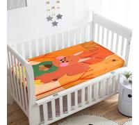 Morbuy Crib Sheets, 3D Squirrel Print Cot Bed Sheets, Soft Breathable Microfiber Moses Basket Sheets, Cot Sheets for Boy and Girl, Durable Easy Care Crib Sheets (Cute,95x65cm)