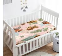 Morbuy Crib Sheets, 3D Squirrel Print Cot Bed Sheets, Soft Breathable Microfiber Moses Basket Sheets, Cot Sheets for Boy and Girl, Durable Easy Care Crib Sheets (Pine Cone,120x60cm)