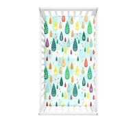 Morbuy Crib Sheets, 3D Water Droplets Print Cot Bed Sheets, Soft Breathable Microfiber Moses Basket Sheets, Cot Sheets for Boy and Girl, Durable Easy Care Crib Sheets (Colorful,85x51cm)