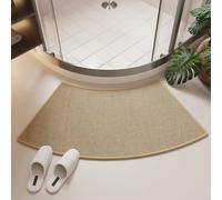 Morbuy Curved Bath Mat for Quadrant Shower (Brown,60x120cm)