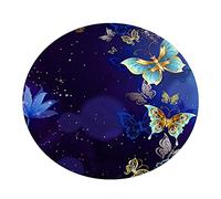 Morbuy Elastic Edged Round Tablecloth for Circular Table, 3D Butterfly Waterproof Table Cloths Stain Resistant Dust-Proof Wipeable Stretch Table Cover for Home Party Dinning (90cm,Star)