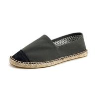 Morbuy Espadrilles Women Flat Closed Toe Size 5-10, Slip-on Canvas Round Toe Espadrilles Women's Casual Comfort Breathable Ladies Flats Shoes Two Color - Easy to Wear All Day (Black,5)