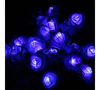 Morbuy Fairy String Lights, 20LED/30LED/40LED/50LED Rose Flower Fairy String Lights for Wedding Festival Garden Party Christmas Decoration Supplies (2M/20LED, Blue)