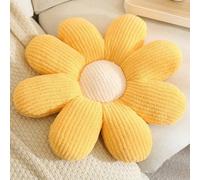Morbuy Flower Pillow Cute Daisy Petals Cushion, Soft Fluffy Plush Floor Seating Cushion, Sofa Chair Car Seat Pad Aesthetic Throw Pillow Girls Bedroom Living Room Decor (Yellow,50cm/19.7inch)