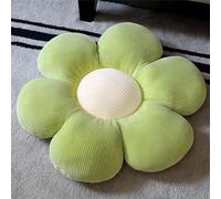 Morbuy Flower Pillow Floor Cushion Cute Flower Shape Preppy Pillow Chair Seat Pad Aesthetic Room Decor Soft Cozy Colorful Daisy Plush Cushion Tatami Sofa Bed Pillows (Green,45cm/17.7 inch)