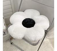 Morbuy Flower Pillow, Flower Shaped Plush Cushion, Soft Fluffy Flower Cushion Tatami Seating Floor Pillows Dining Chair Seat Pad for Car Sofa Bedroom Reading Corner (18.9x18.9inch,White 2pcs)