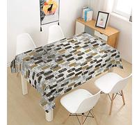 Morbuy Geometry Tablecloths Rectangular Table Cloth Table Cover Waterproof Wipeable Stain-Resistant Oil-Proof for Party Home Dining Garden (Rectangle doodle,140x180cm)