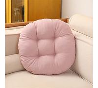 Morbuy Home Colourful Round Seat Pads, 100% Cotton Comfortable Garden Kitchen Dining Chair Cushion Tie On Many Colours for Cushions Indoor Outdoor Décor (40 * 40,Pink)