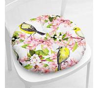 Morbuy Home Colourful Square/Round Seat Pads, Cotton linen Comfortable Garden Kitchen Dining Chair Cushion Tie On Many Colours for Cushions Indoor Outdoor Décor (Magpie 2,40 * 40)