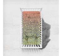 Morbuy Jacquard Pattern Next to Me Crib Sheets, Soft Microfiber Moses Basket Sheets, Breathable Cot Bed Sheets, Travel Cot Sheets for Boy and Girl, Easy Care Crib Sheets (Gradient Pink,135x100cm)