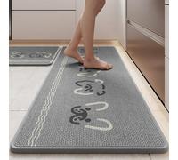 Morbuy Kitchen Rug Washable, Animal Prints Modern Non-Slip Door Mat Rug, Waterproof and Quick Drying Carpet for Kitchen Living Room Laundry Room Sink Entryway Hallways (Cute dog,50x80cm)