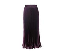 Morbuy Long Skirts for Women Metallic Luster Elastic Waist Organ Skirt High Waist Maxi Pleated Skirt. (Grape Purple)
