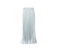 Morbuy Long Skirts for Women Metallic Luster Elastic Waist Organ Skirt High Waist Maxi Pleated Skirt. (Silver)