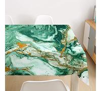 Morbuy Marble Tablecloths Rectangular Large, Waterproof Table Cloth Wipeable Stain-Resistant Oil-Proof Table Cover for Home Dining Garden Party (Green,140x240cm)