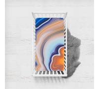 Morbuy Marble Texture Next to Me Crib Sheets, Soft Microfiber Moses Basket Sheets, Breathable Cot Bed Sheets, Travel Cot Sheets for Boy and Girl, Easy Care Crib Sheets (Purple,75x33cm)