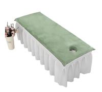 Morbuy Massage Bed Cover with Face Hole, Beauty Bed Cover Sheet, Washable Soft Absorbent Towel, Suitable for SPA Massage Table Lashbed, Salons SPA Therapists (Sage Green,80x190cm)