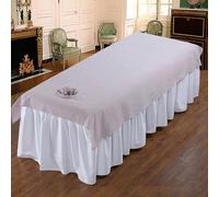Morbuy Massage Bed Cover with Face Hole, Soft Beauty Bed Cover Sheet, Washable Soft Washed Cotton, Suitable for SPA Massage Table Lashbed, Salons SPA Therapists (Gray,80x200cm)