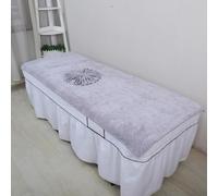 Morbuy Massage Bed Cover Without Face Hole, Soft Beauty Bed Cover Sheet Washable Soft Absorbent Towel, Suitable for Bath SPA Massage Table Lashbed, Salons SPA Therapists (Light Gray,120x210cm)