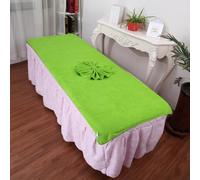 Morbuy Massage Bed Cover Without Face Hole, Soft Beauty Bed Cover Sheet Washable Soft Absorbent Towel, Suitable for Bath SPA Massage Table Lashbed, Salons SPA Therapists (Fruit Green,100x200cm)