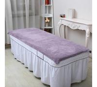 Morbuy Massage Bed Cover Without Face Hole, Soft Beauty Bed Cover Sheet Washable Soft Absorbent Towel, Suitable for Bath SPA Massage Table Lashbed, Salons SPA Therapists (Grayish Purple,100x200cm)