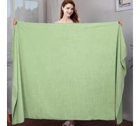 Morbuy Massage Bed Cover Without Face Hole, Super Absorbent Soft Beauty Bed Cover Sheet Washable Soft Absorbent Towel for Bath SPA Massage Table Lashbed, Salons SPA (Matcha Green,90x190cm)