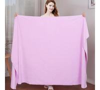 Morbuy Massage Bed Cover Without Face Hole, Super Absorbent Soft Beauty Bed Cover Sheet Washable Soft Absorbent Towel for Bath SPA Massage Table Lashbed, Salons SPA (Light Purple,120x200cm)
