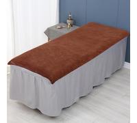 Morbuy Massage Bed Cover Without Face Hole, Super Absorbent Soft Beauty Bed Cover Sheet Washable Soft Absorbent Towel for Bath SPA Massage Table Lashbed, Salons SPA (Yellow,200x120cm)