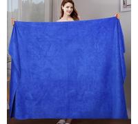 Morbuy Massage Bed Cover Without Face Hole, Super Absorbent Soft Beauty Bed Cover Sheet Washable Soft Absorbent Towel for Bath SPA Massage Table Lashbed, Salons SPA (Blue,100x200cm)