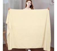 Morbuy Massage Bed Cover Without Face Hole, Super Absorbent Soft Beauty Bed Cover Sheet Washable Soft Absorbent Towel for Bath SPA Massage Table Lashbed, Salons SPA (Beige,80x180cm)