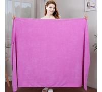 Morbuy Massage Bed Cover Without Face Hole, Super Absorbent Soft Beauty Bed Cover Sheet Washable Soft Absorbent Towel for Bath SPA Massage Table Lashbed, Salons SPA (Pinkish Purple,70x140cm)