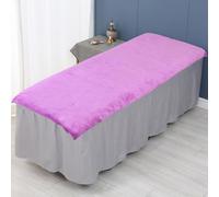 Morbuy Massage Bed Cover Without Face Hole, Super Absorbent Soft Beauty Bed Cover Sheet Washable Soft Absorbent Towel for Bath SPA Massage Table Lashbed, Salons SPA (Pink,190x90cm)