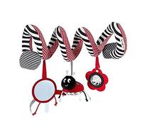 Morbuy New Baby Music Bed Hanging Cribs Toy, Cute Plush Spiral Activity Multi-function Stroller Soft Toys Hanging Rattle Gift for Pushchair Pram Car Seat Cot (Ladybug and mirror)