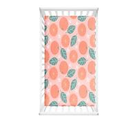 Morbuy Next to Me Crib Sheets, 3D Fruit Print Cot Bed Sheets, Soft Breathable Microfiber Moses Basket Sheets, Cot Sheets for Boy and Girl, Durable Easy Care Crib Sheets (120x60cm,Blush Pink)