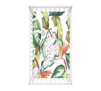 Morbuy Next to Me Crib Sheets, 3D Green Plants Cot Bed Sheets, Soft Breathable Microfiber Moses Basket Sheets, Cot Sheets for Boy and Girl, Durable Easy Care Crib Sheets (Strelitzia 2,140x70cm)