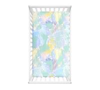 Morbuy Next to Me Crib Sheets, 3D Plant Cot Bed Sheets, Soft Breathable Microfiber Moses Basket Sheets, Cot Sheets for Boy and Girl, Durable Easy Care Crib Sheets (Sunflowers,160x80cm)