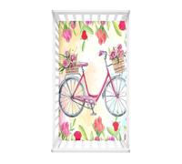 Morbuy Next to Me Crib Sheets, Bicycle Printing Cot Bed Sheets, Soft Breathable Microfiber Moses Basket Sheets, Cot Sheets for Boy and Girl, Durable Easy Care Crib Sheets (80x40cm,Flowers)