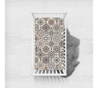 Morbuy Next to Me Crib Sheets, Bohemian Style Cot Bed Sheets, Soft Breathable Microfiber Moses Basket Sheets, Cot Sheets for Boy and Girl, Durable Easy Care Crib Sheets (Gray,90x140cm)