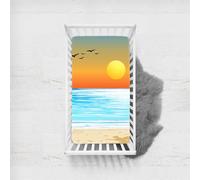 Morbuy Next to Me Crib Sheets, Cartoon Print Soft Microfiber Moses Basket Sheets, Breathable Cot Bed Sheets, Travel Cot Sheets for Boy and Girl, Easy Care Crib Sheets (Summer,120x60cm)