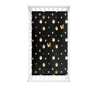 Morbuy Next to Me Crib Sheets, Colorful Circles Cot Bed Sheets, Soft Breathable Microfiber Moses Basket Sheets, Cot Sheets for Boy and Girl, Durable Easy Care Crib Sheets (Gold,160x80cm)