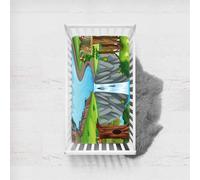 Morbuy Next to Me Crib Sheets, Creek Pattern Cot Bed Sheets, Soft Breathable Microfiber Moses Basket Sheets, Cot Sheets for Boy and Girl, Durable Easy Care Crib Sheets (River,140x70cm)