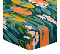 Morbuy Next to Me Crib Sheets, Cute Fruit Cot Bed Sheets, Soft Breathable Microfiber Moses Basket Sheets, Cot Sheets for Boy and Girl, Durable Easy Care Crib Sheets (Orange,160x80cm)