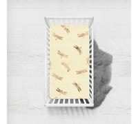 Morbuy Next to Me Crib Sheets, Dragonfly Cot Bed Sheets, Soft Breathable Microfiber Moses Basket Sheets, Cot Sheets for Boy and Girl, Durable Easy Care Crib Sheets (Yellow,140x70cm)