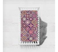 Morbuy Next to Me Crib Sheets, Ethnic Style Totem Cot Bed Sheets, Soft Breathable Microfiber Moses Basket Sheets, Cot Sheets for Boy and Girl, Durable Easy Care Crib Sheets (Purple,75x33cm)