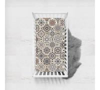 Morbuy Next to Me Crib Sheets, Ethnic Style Totem Cot Bed Sheets, Soft Breathable Microfiber Moses Basket Sheets, Cot Sheets for Boy and Girl, Durable Easy Care Crib Sheets (Gray,75x33cm)