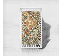 Morbuy Next to Me Crib Sheets, Ethnic Style Totem Cot Bed Sheets, Soft Breathable Microfiber Moses Basket Sheets, Cot Sheets for Boy and Girl, Durable Easy Care Crib Sheets (Orange,45x90cm)