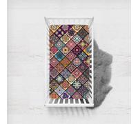 Morbuy Next to Me Crib Sheets, Ethnic Style Totem Cot Bed Sheets, Soft Breathable Microfiber Moses Basket Sheets, Cot Sheets for Boy and Girl, Durable Easy Care Crib Sheets (Colorful,90x140cm)